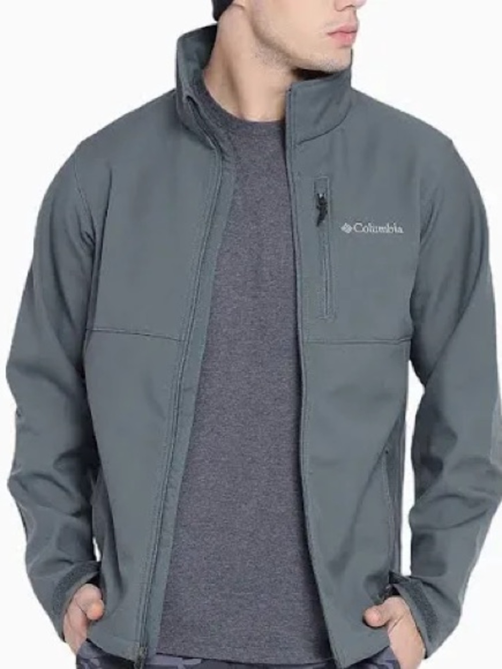 Columbia Men's Gray Softshell Performance Jacket